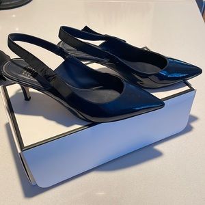 ~SOLD~White House Black Market Blue Patent Beverly